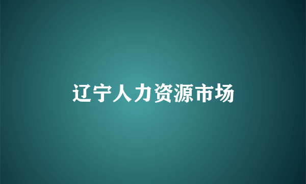 辽宁人力资源市场