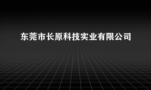 东莞市长原科技实业有限公司