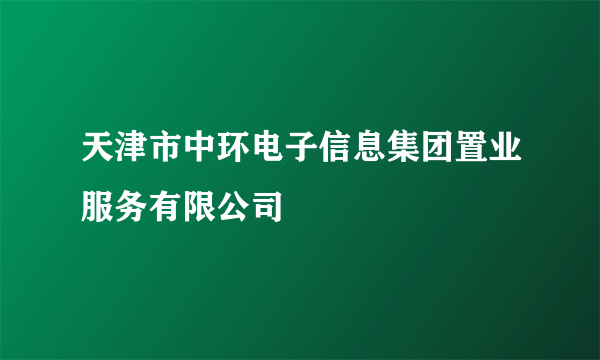 天津市中环电子信息集团置业服务有限公司
