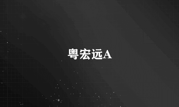 粤宏远A