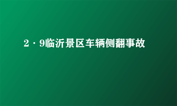 2·9临沂景区车辆侧翻事故