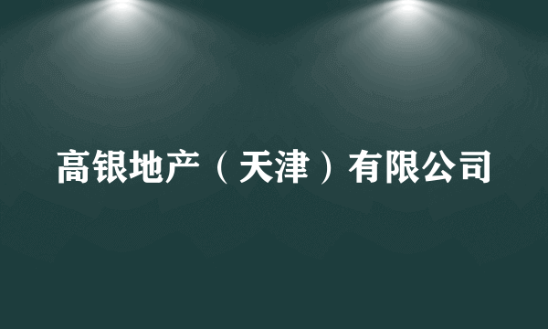 高银地产（天津）有限公司