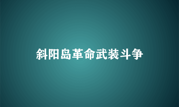 斜阳岛革命武装斗争