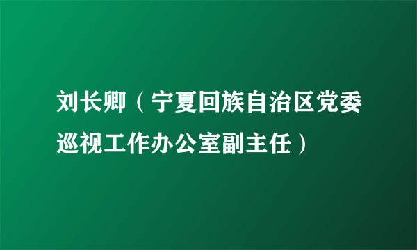 刘长卿（宁夏回族自治区党委巡视工作办公室副主任）