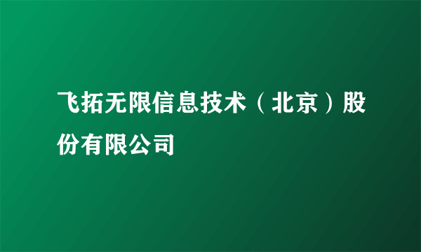 飞拓无限信息技术（北京）股份有限公司