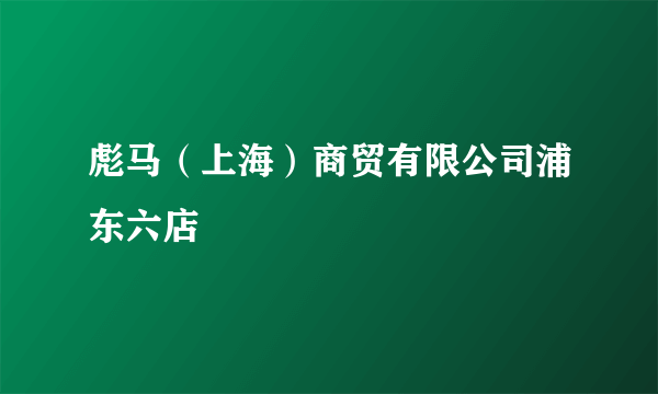 彪马（上海）商贸有限公司浦东六店