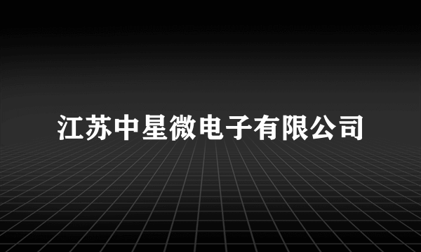 江苏中星微电子有限公司