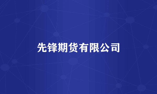 先锋期货有限公司