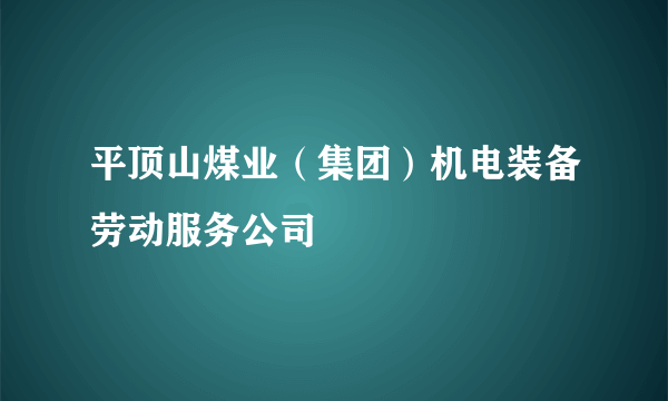 平顶山煤业（集团）机电装备劳动服务公司
