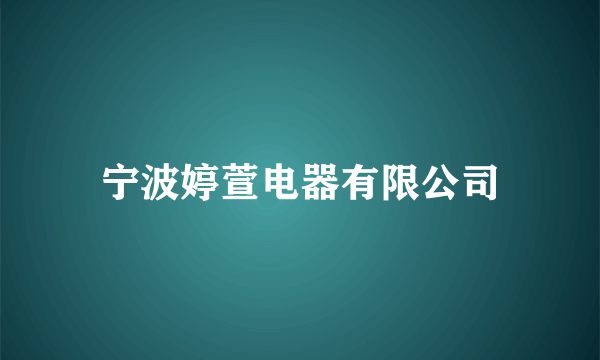 宁波婷萱电器有限公司