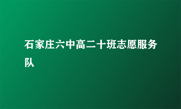 石家庄六中高二十班志愿服务队