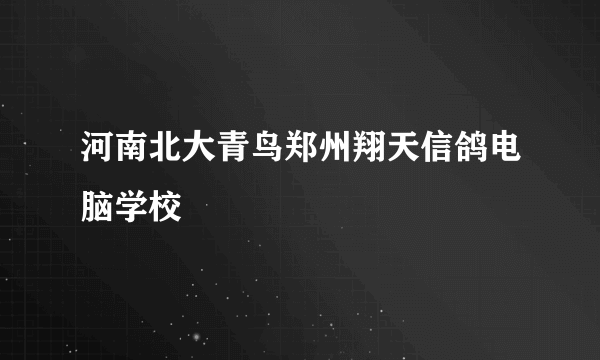河南北大青鸟郑州翔天信鸽电脑学校