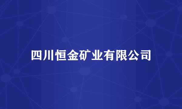 四川恒金矿业有限公司