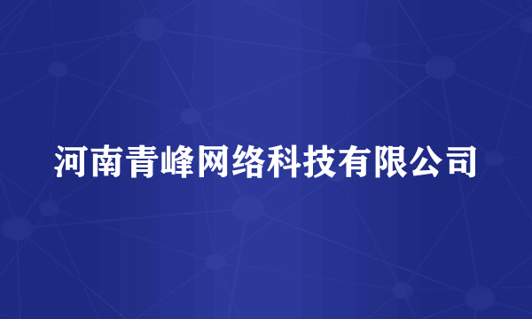 河南青峰网络科技有限公司