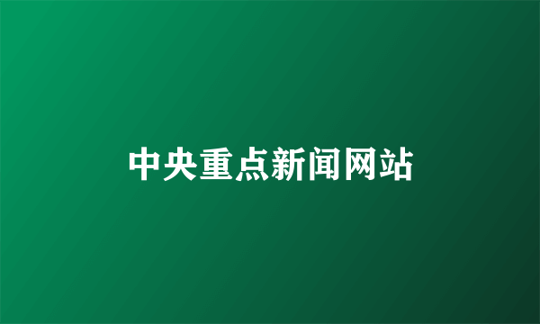 中央重点新闻网站