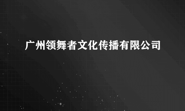 广州领舞者文化传播有限公司