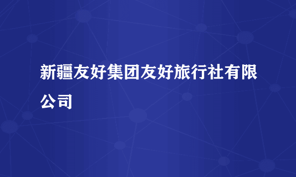 新疆友好集团友好旅行社有限公司