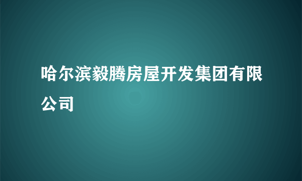 哈尔滨毅腾房屋开发集团有限公司