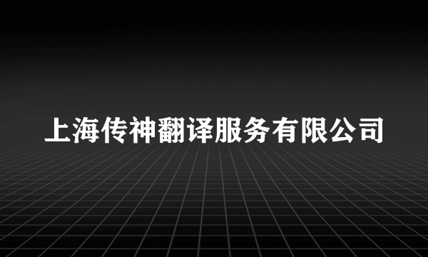 上海传神翻译服务有限公司