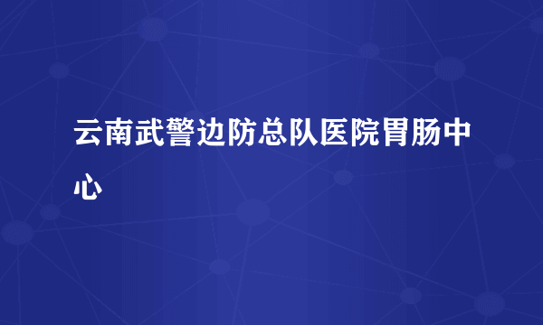云南武警边防总队医院胃肠中心