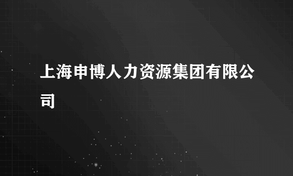 上海申博人力资源集团有限公司