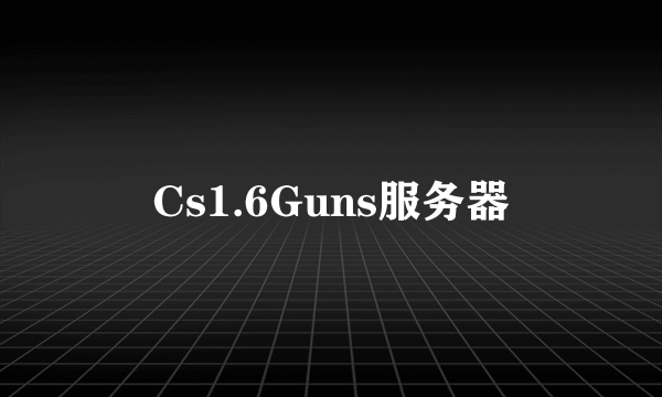 Cs1.6Guns服务器