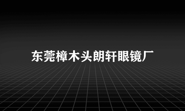 东莞樟木头朗轩眼镜厂