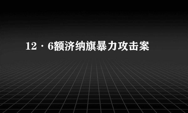 12·6额济纳旗暴力攻击案