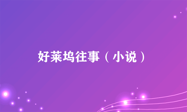 好莱坞往事（小说）