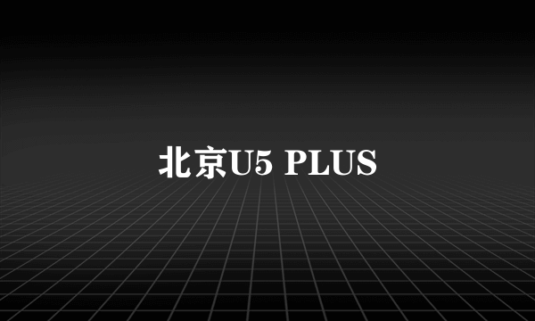 北京U5 PLUS