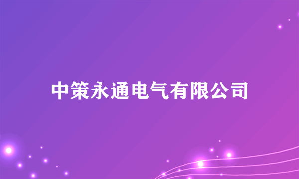 中策永通电气有限公司