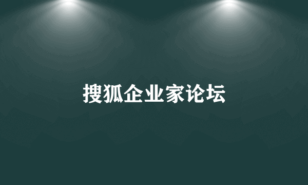 搜狐企业家论坛