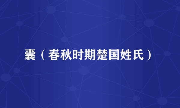 囊（春秋时期楚国姓氏）