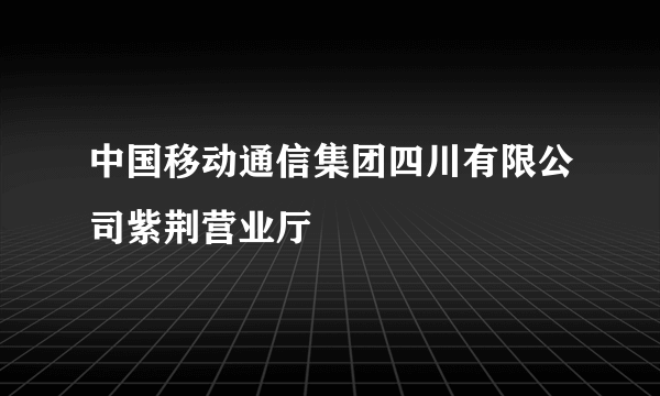 中国移动通信集团四川有限公司紫荆营业厅