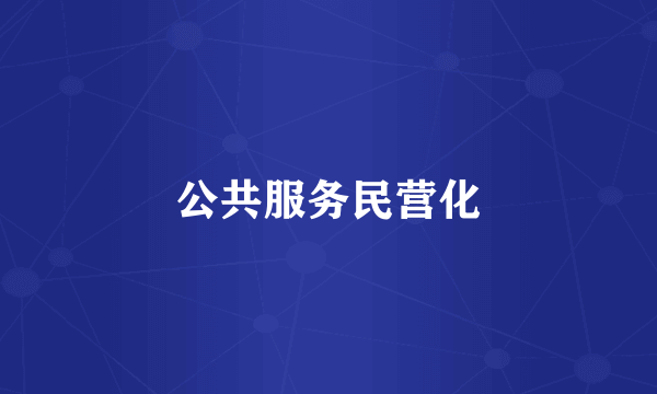 公共服务民营化