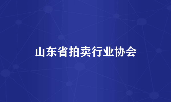 山东省拍卖行业协会