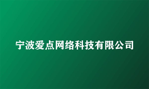 宁波爱点网络科技有限公司