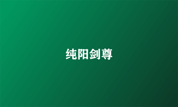 纯阳剑尊