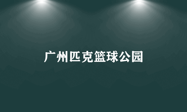广州匹克篮球公园