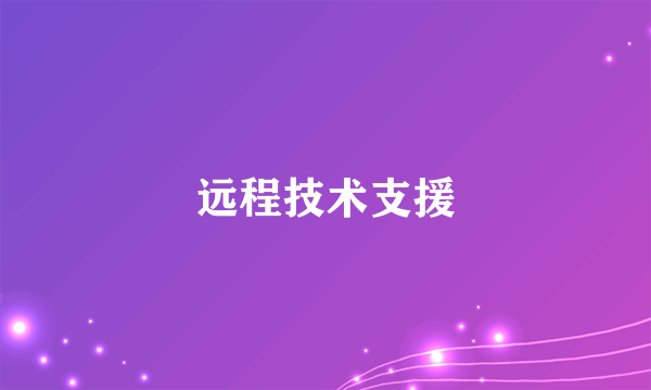 远程技术支援