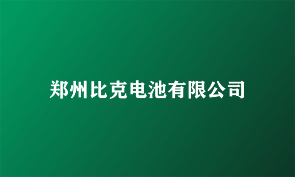 郑州比克电池有限公司