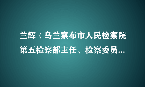 兰辉（乌兰察布市人民检察院第五检察部主任、检察委员会委员）