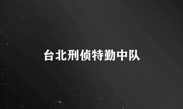 台北刑侦特勤中队