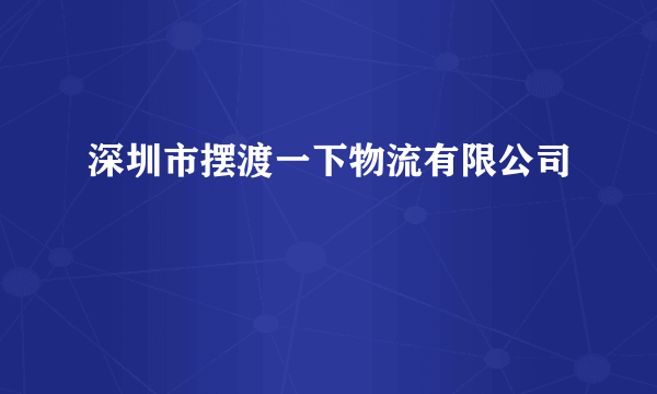 深圳市摆渡一下物流有限公司
