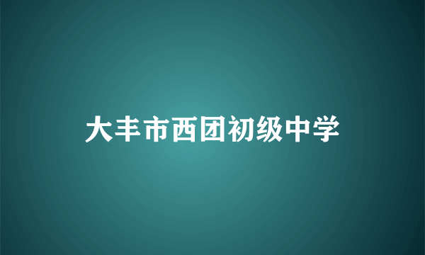 大丰市西团初级中学