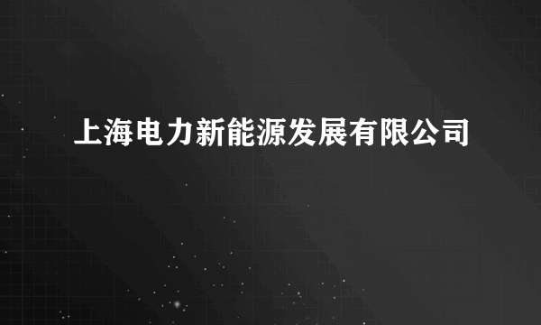 上海电力新能源发展有限公司