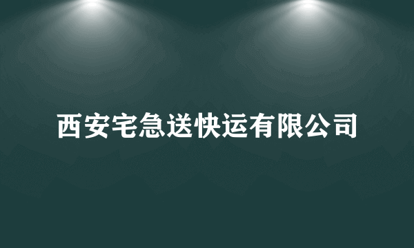 西安宅急送快运有限公司