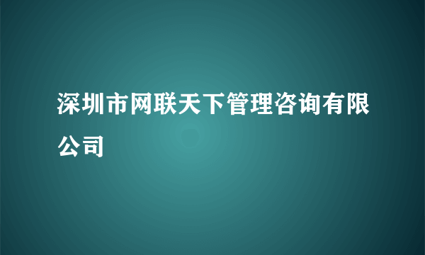 深圳市网联天下管理咨询有限公司