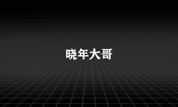 晓年大哥
