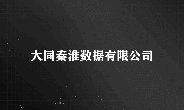 大同秦淮数据有限公司